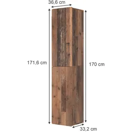 Vicco Hochschrank Izan Oldstyle 36.6 x 171.6 cm