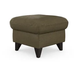 sit&more Stauraumhocker SIT & MORE "Mellum", grün (olive), B:58cm H:48cm T:58cm, 100% Polyester, Hocker, mit Stauraum und wengefarbenen Holzfüßen