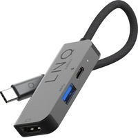 Linq Connects 3in1 USB-C Multiport Hub (USB C), Dockingstation + USB Hub, Grau