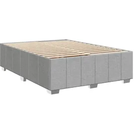 vidaXL Boxspringbett mit Matratze Hellgrau 140x200 cm Stoff