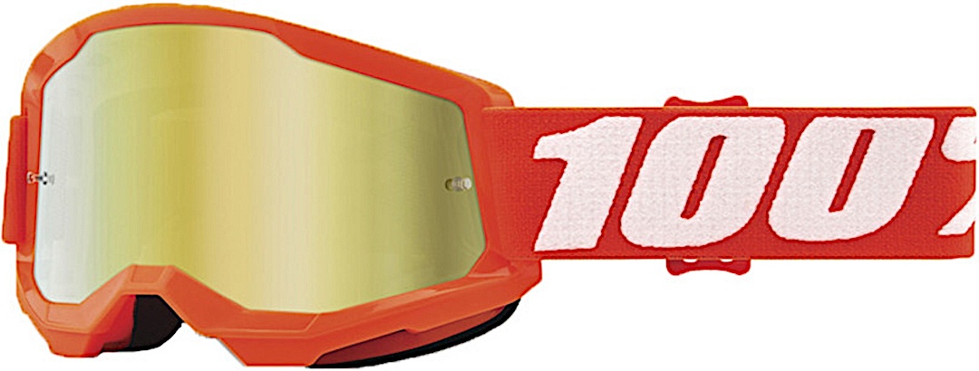 100% Strata 2 Essential Chrome Jeugd Motorcross Bril, oranje