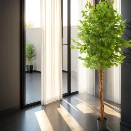 Tectake Künstlicher Ficusbaum Fida, realistische Textur - 180 cm,