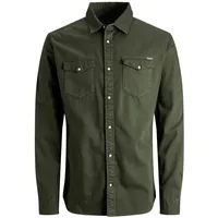 JACK & JONES Jeanshemd »SHERIDAN SHIRT« Jack & Jones olivgrün