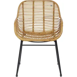 SIT Möbel Armlehnstuhl Tom Tailor | Sitzschale Rattan natur | Gestell Metall | B 56 x T 59 x H 84 cm | 05347-01 | Serie RATTAN