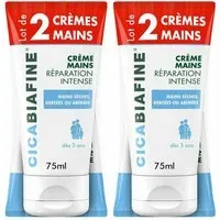 CicaBiafine Crème Mains Réparation Intense 2x2x75 ml