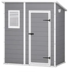 Keter Manor Pent grau - Gartenhaus - mit Seitenfenster - 183.5x111x200.5 cm