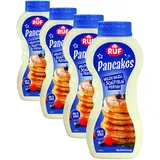 RUF Pancakes Shaker, Teig-Mischung für 12 fluffige Pancakes in praktischer Schüttelflasche, nur Milch zugeben, schütteln und backen (Packung mit 4)