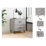vidaXL Nachttisch Grau Sonoma 40x35x47,5 cm Holzwerkstoff
