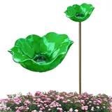 Vogeltränke Blumes | Bienentränke Blumes | Gartenstecker aus Metall | Handgefertigt Blumenform Vogeltränke Winterfest BienenWasser-Futterspender, Gartenstatuen Gartendeko Draußen