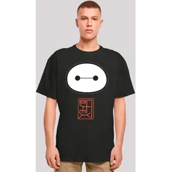 T-Shirt F4NT4STIC "Big Hero 6 Baymax", Herren, Gr. M, schwarz, Obermaterial: 100% Baumwolle, casual, oversize, Rundhals, Kurzarm ohne Bündchen, Shirts, Premium Qualität