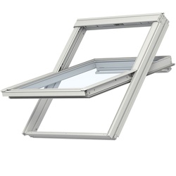 VELUX Dachfenster GGL 2067 Schwingfenster Holz weiß lack ENERGIE Wärmedämmung, 66x140 cm (FK08)