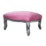 Casa Padrino Fußhocker Mod3 64 x 32 x 64 cm Rosa/Silber