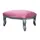 Casa Padrino Fußhocker Mod3 64 x 32 x 64 cm Rosa/Silber