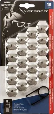 Dekorative Versaco-Kappen für Radbolzen, 19 mm – Chrom