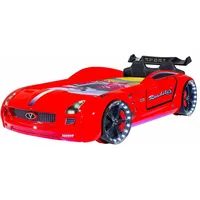 Aileenstore Autobett, Rot, Holzwerkstoff, Kunststoff, Sport, einzeln stellbar,Rechteckig, 90x190 cm, Kinder- & Jugendzimmer, Kindermöbel, Kinderbetten, Spielbetten