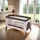 Tectake tectake® Kinder Reisebett klappbar, 2 Rollen mit Bremsen, inklusive Tragetasche, 126 x 65 x 80 cm