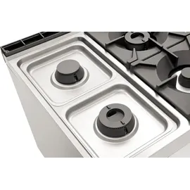 Bartscher 4 Flammen Gasherd, EBO 2/1GN