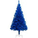 vidaXL Künstlicher Weihnachtsbaum mit LEDs & Kugeln Blau 150 cm PVC Modell 2