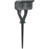 Legrand Plexo New 2-fach vorverdrahtete SSDO, (SL), erhöhter Berührungsschutz, Outdoor-Steckdose, Schuko-Standard, 250V, 16A, IP55, 463mm Höhe, Anthrazit, 069759L