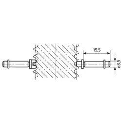 Einsatz für Gewindemessschraube Kimme P12,0mm