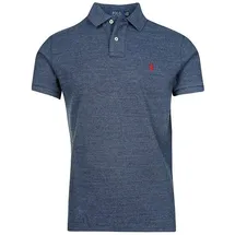 Ralph Lauren Polo Ralph Lauren Herren. Polo-Shirt blau meliert Slim Fit, blau, NOS