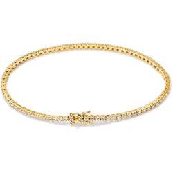 Tchibo - 585 Gold-Armband mit 81 Brillanten - gold