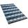 Beliani Outdoor Teppich grau-blau 90x180 cm Bodenschutzmatte Kunststoffmatte Bellary