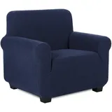 TIANSHU Sesselbezüge,Spandex Sofabezug Stretch Couchbezug Elastischer Antirutsch Stretchhusse Weich Stoff,Jacquard-Stretch-Sofabezug, sesselbezug Schonbezug für Sofa-Sofahalter (Dunkelblau)
