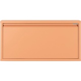 Spinder Design Schuhschrank, Metall, Breite 75 cm, Tiefe 12,5 cm, orange