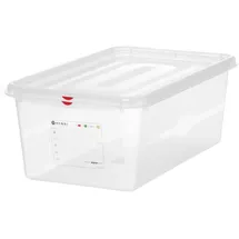 HENDI Gn 1/1 Behälter, Polypropylen, GN 1/1, 28L, Transparent, 530x325x(H)200mm,
