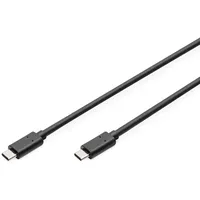 Digitus USB 2.0 USB-C® Stecker, USB-C® Stecker 1.00 m Schwarz AK-300138-010-S