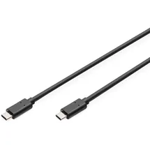 Digitus USB 2.0 USB-C® Stecker, USB-C® Stecker 1.00 m Schwarz AK-300138-010-S