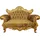 Casa Padrino Couch Barock 2-Sitzer Gold