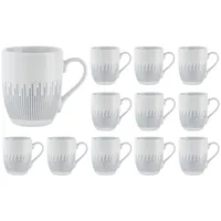 Home4You Kaffeetassen 12er Set, 290 ml - Weiß -