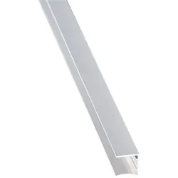 U Profil 16 mm Alu preßblank ohne Tropfkante – Verschluß obere Seite für Stegplatten