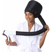 Föhnhaube, Trockenhaube, Trockenhauben Für Haare, Curly Hair, Haartrockenhaube Aufsatz, Schwarz, Verstellbare Weiche Trockenhaube für Föhn, für Naturlocken und Styling
