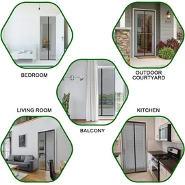 luxuskollektion Fliegengitter Balkontür 65 x 200 cm Schwarz