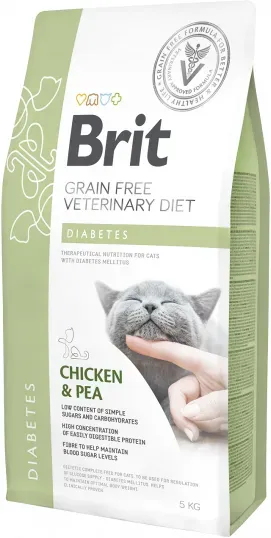 Brit gf veterinärmedizinische Diäten Katze Diabetes 5kg