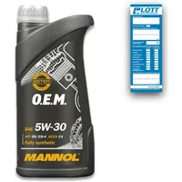 1L Mannol O.E.M Motoröl 7705 Motoröl 5W-30