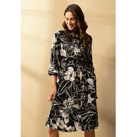 Betty Barclay Hemdblusenkleid Schwarz/Beige 46