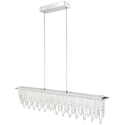 Design LED Hängelampe mit Kristallen und Fernbedienung