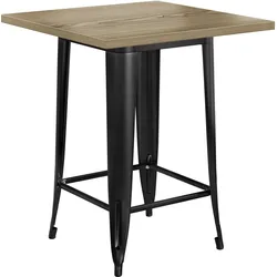 Tolix Tisch | Schwarz | B:T:H 70 x 70 x 106 cm | Industrie Tisch, Retrotisch, Industrial Tisch