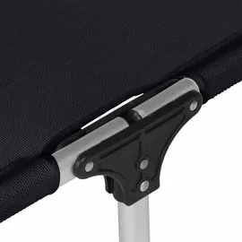 Siena Garden Dreibeinliege XXL 209 x 69,5 x 86 cm schwarz klappbar