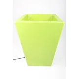 point-garden Beleuchteter Blumentopf aus Kunststoff, Pflanzkübel grün