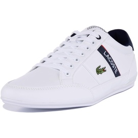Lacoste Herren Chaymon 0120 2 CMA Sneakers, Wht/NVY/Red, 42 EU