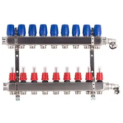 Heizkreisverteiler BASIC für Fußbodenheizung, 9 Heizkreise
