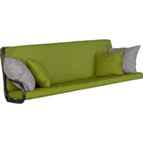 ANGERER Freizeitmöbel GmbH Polsterauflage Hollywoodschaukel Polsterauflage Smart lime 180 cm, (1 Stück, 1 Sitz- und Lehnenkissen, 4 Sofakissen), Passend für eine Sitzbreite von ca. 180 cm grün