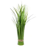 Spetebo Künstliches California Beach Gras grün - 43 cm Deko Kunst Zebragras Bündel - Kunstgras Zimmerpflanze Dekorpflanze Kunstblumen Pflanze künstlich