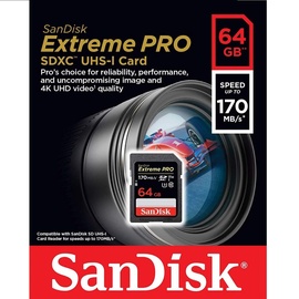 SanDisk Extreme Pro SDHC/SDXC UHS-I U3 R170/W90 64 GB