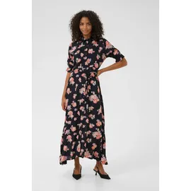 Kaffe Kleid Blusenkleid Blau/Orange/Schwarz 36